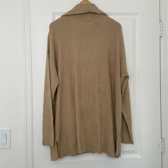 BAREFOOT DREAMS CozyChic Lite Half Zip Tunic Sweater Top Biscotti 2X - Picture 4 of 4